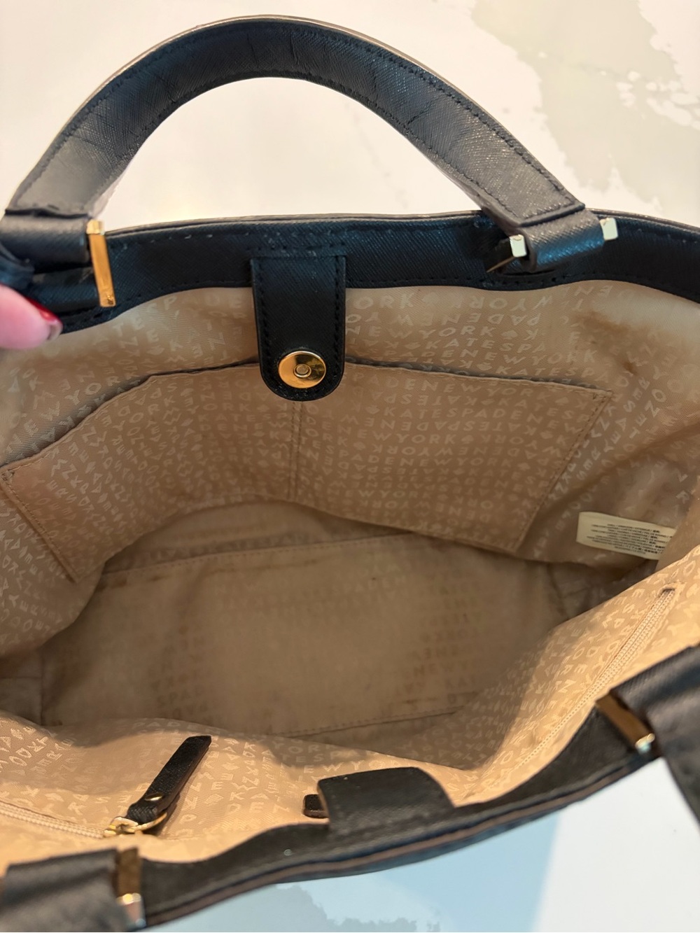 kate spade Black Saffiano Leather Tote - Picture 6 of 13